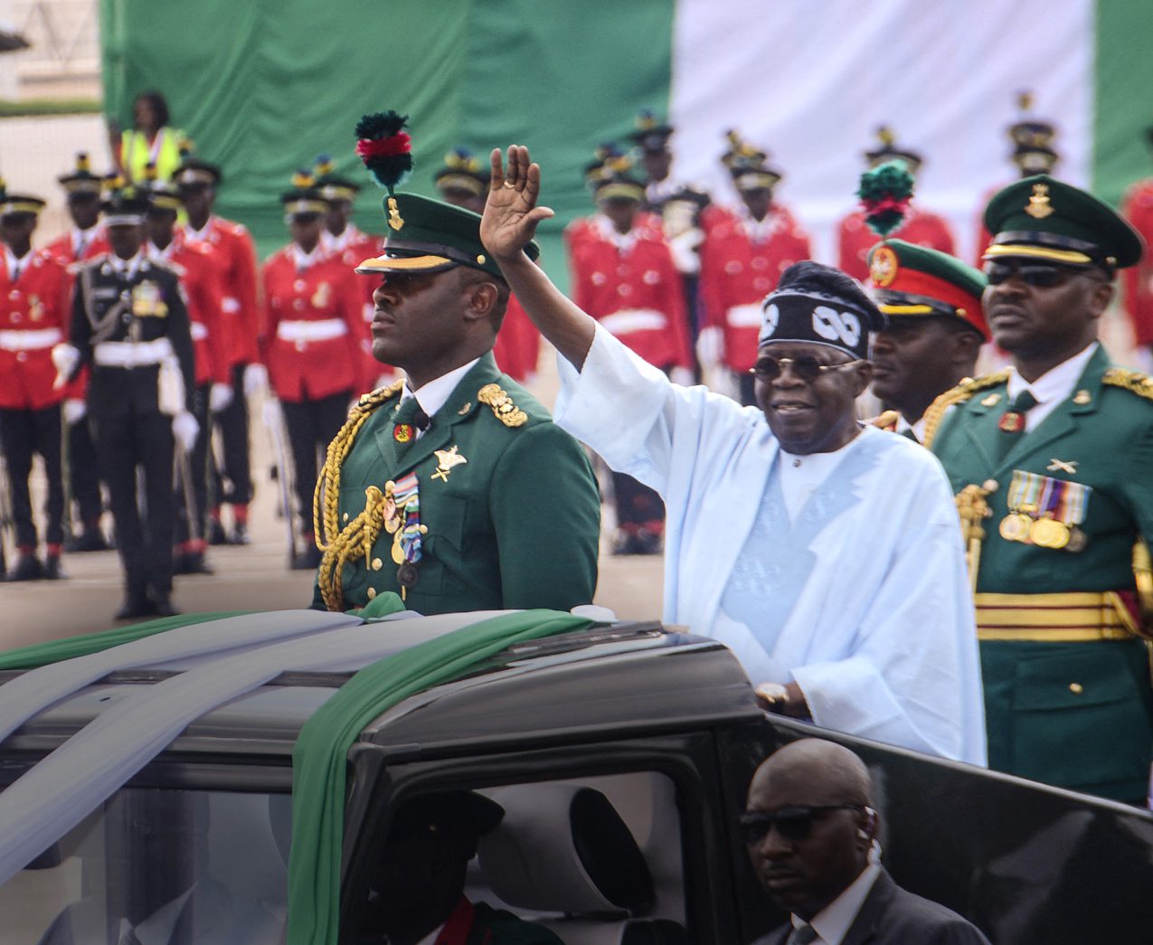 President Tinubu in Abuja on Democracy Day, which celebrated its 25th anniversary on 12 June 2024. OLUKAYODE JAIYEOLA/NURPHOTO