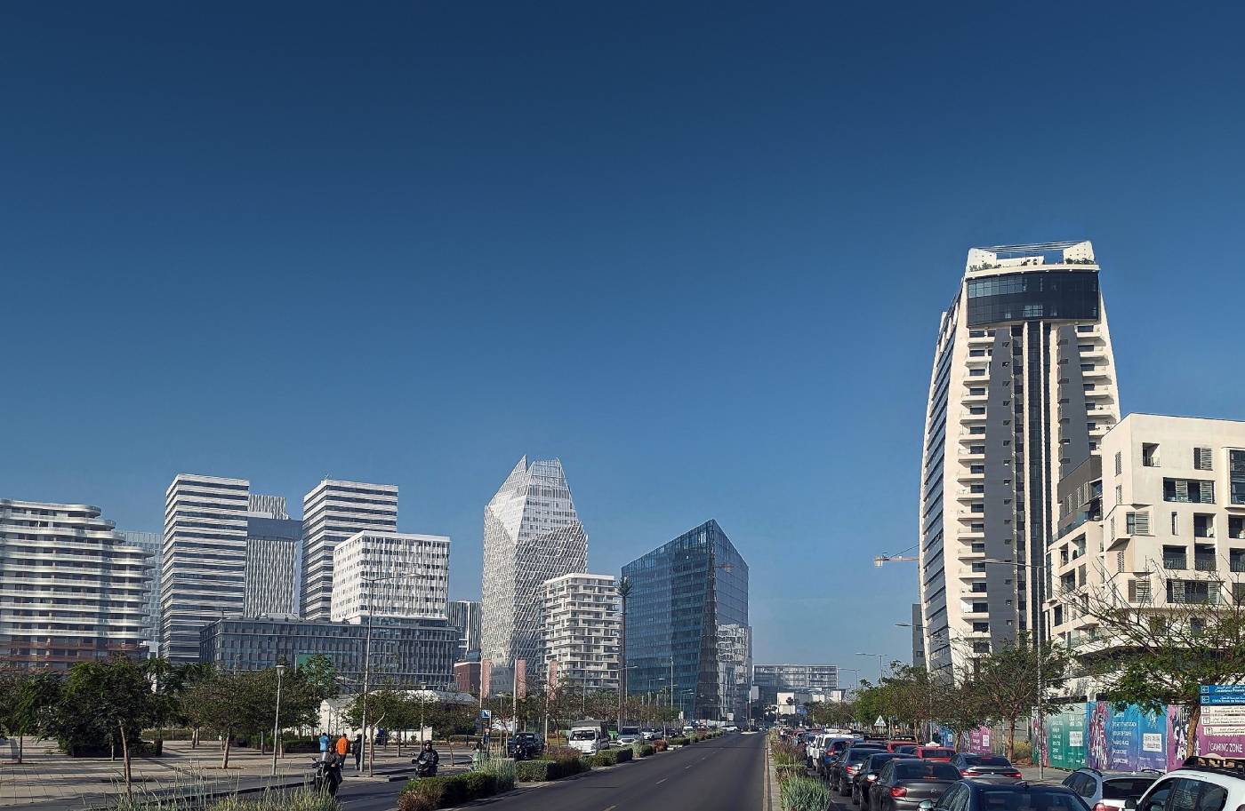 The modern skyline of Casablanca Finance City, the business district. MOROCKO/SHUTTERSTOCK