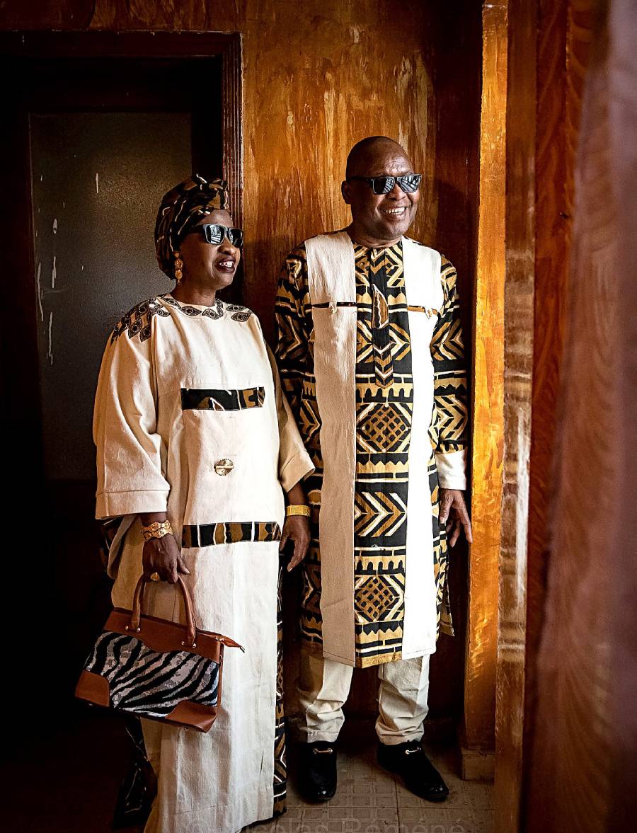 Amadou & Mariam at their home in Bamako. NICOLAS RÉMÉNÉ