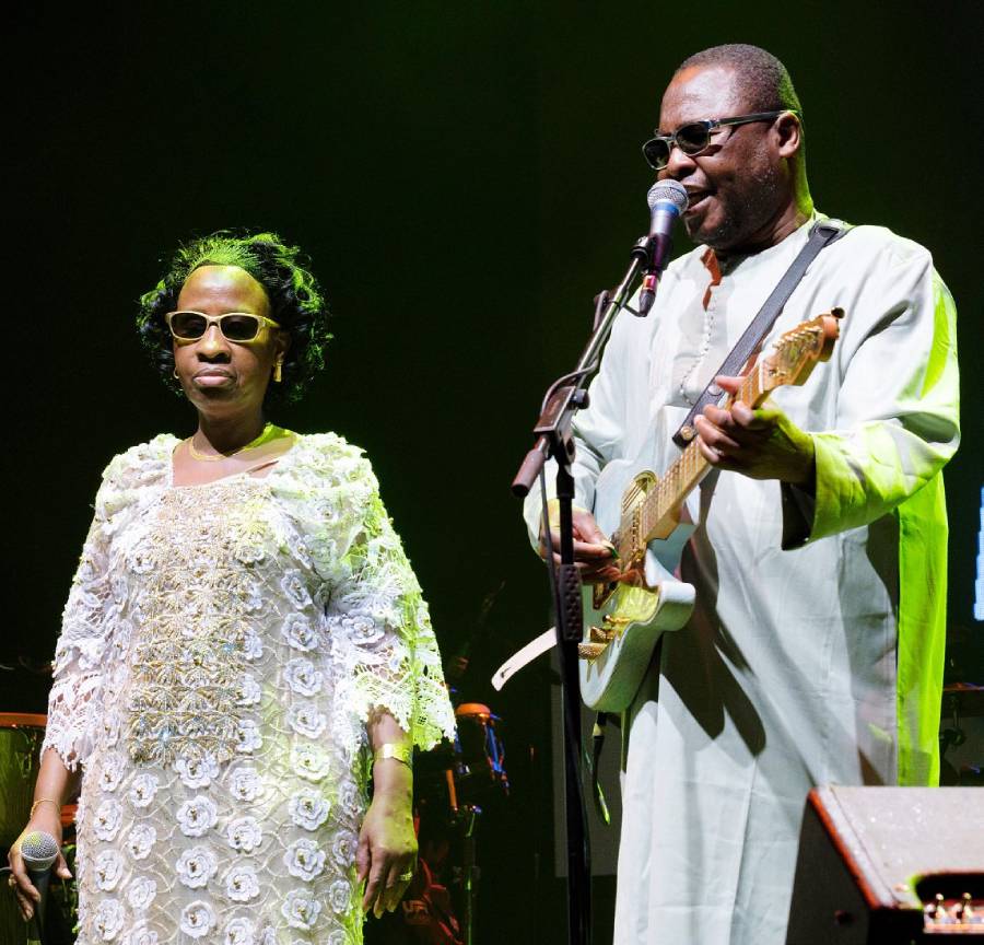 The artists on stage at the WOMAD Festival in Charlton Park, England, on 28 July 2018. ©