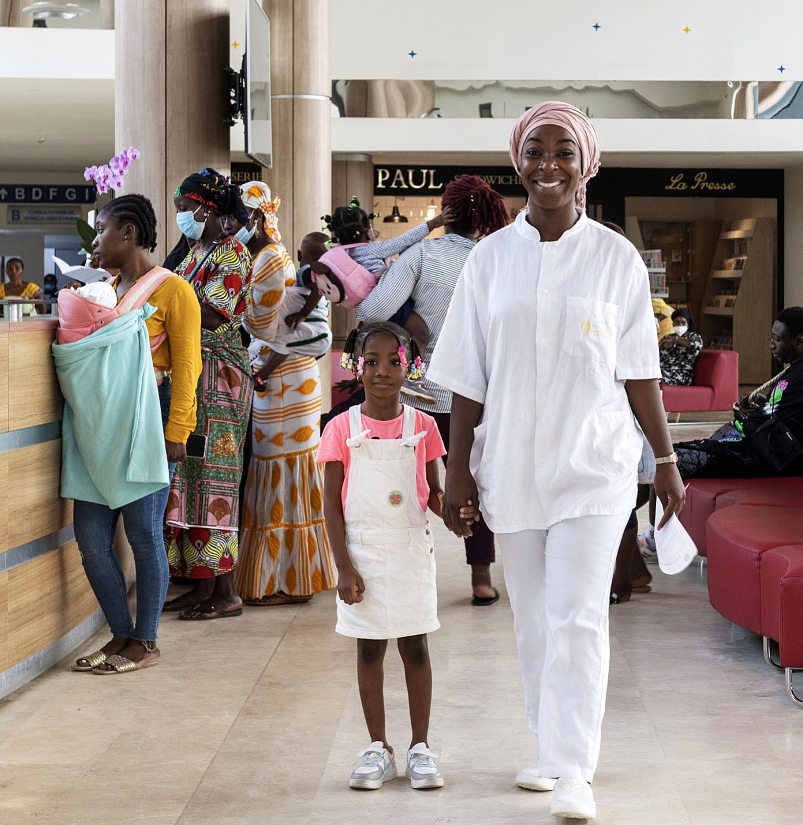 At the Dominique Ouattara Mother and Child Hospital in Bingerville. NABIL ZORKOT
