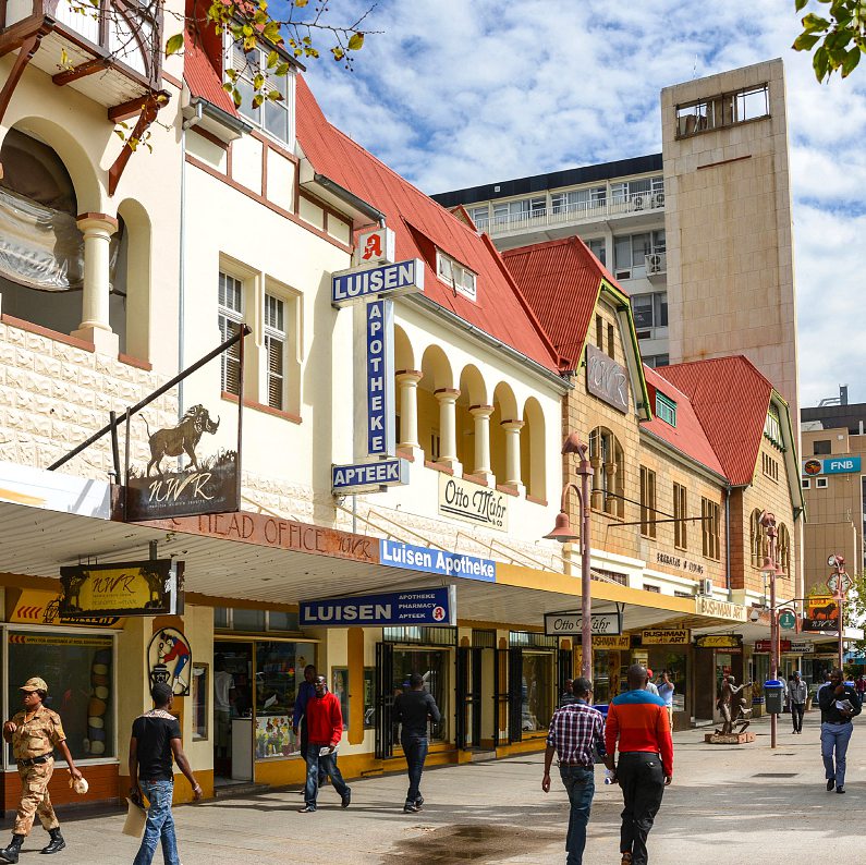 Windhoek’s Independence Avenue runs through the heart of the city. ALAMY