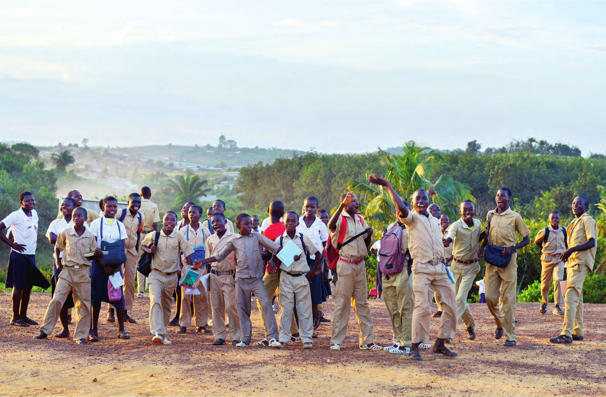 ​  Future success also lies in the education and training of young people, like these youngsters in Gabiadji, in the west of the country. NABIL ZORKOT  ​