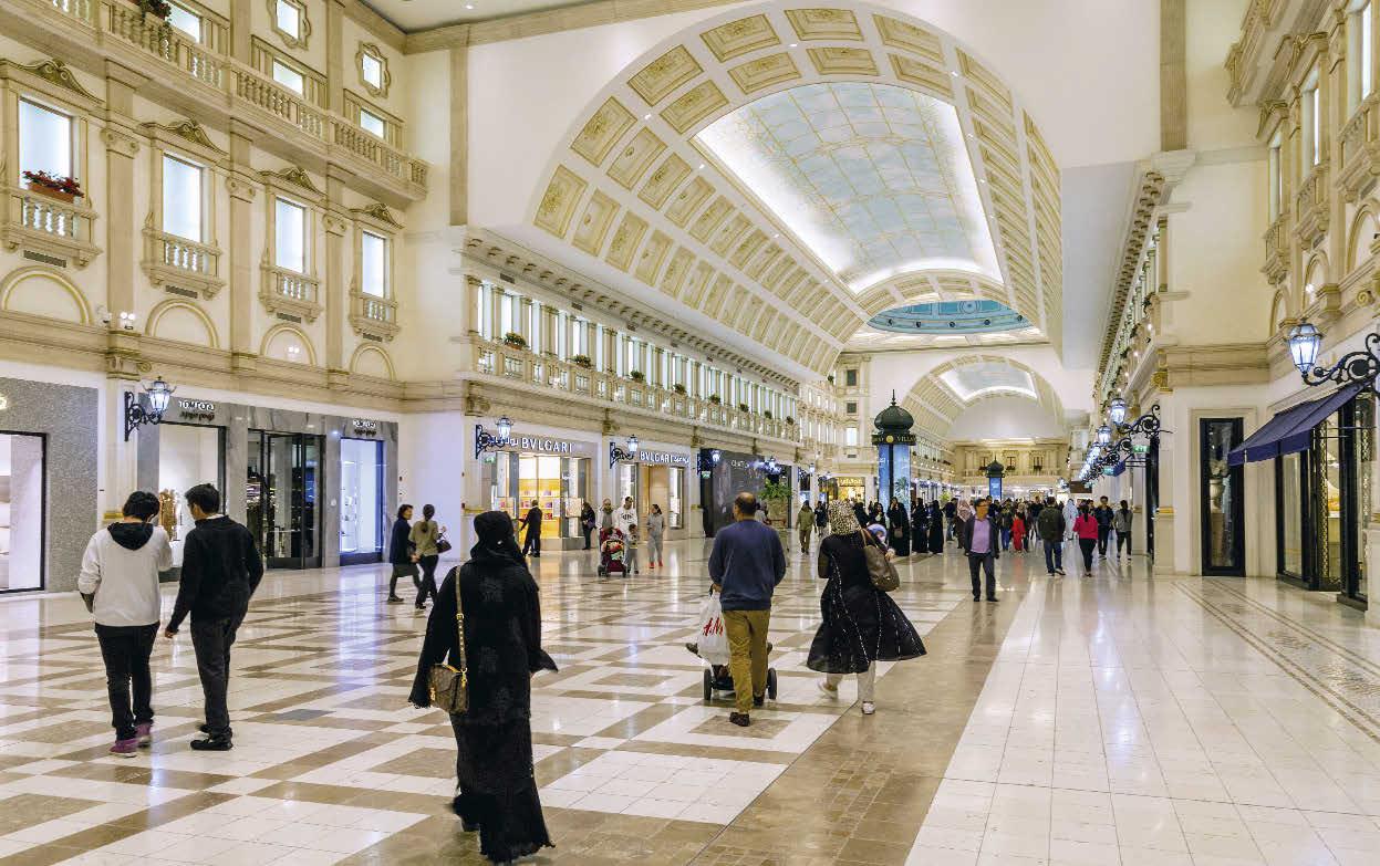 The Villaggio Mall, a luxury shopping center located in the capital. ALAMY STOCK PHOTO
