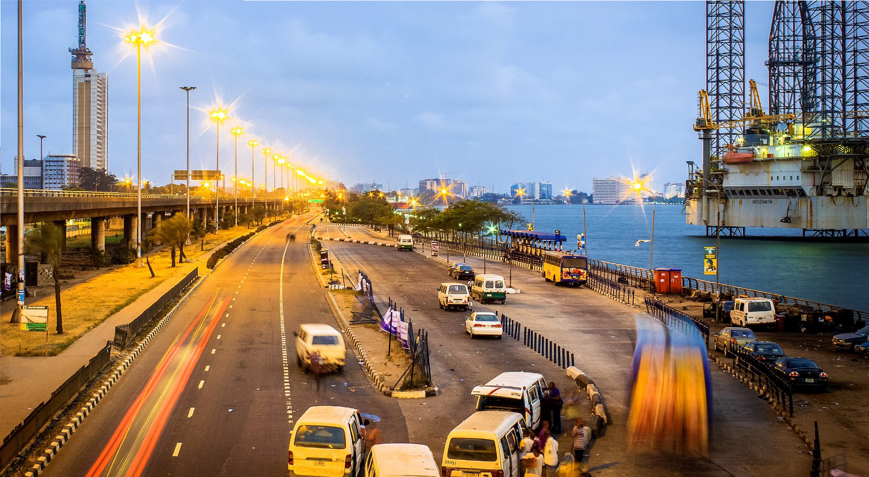 The marina in Lagos, Niegria’s biggest and ever-bustling city.ALAMY