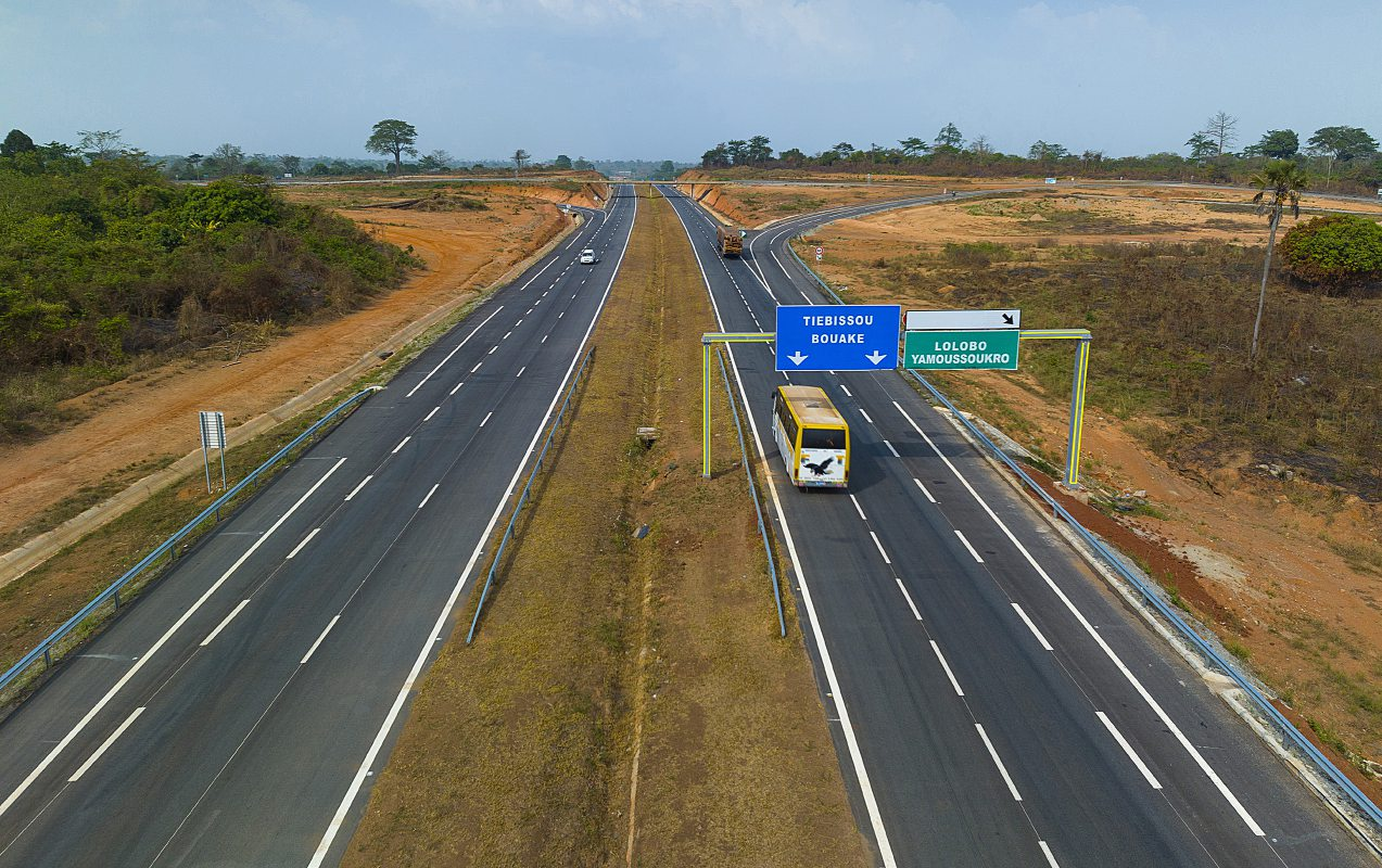 The northern highway, which now links the economic capital to Bouaké. NABIL ZORKOT