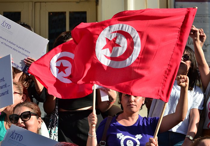 Demonstration for women's rights in Tunisia. SHUTTERSTOCK