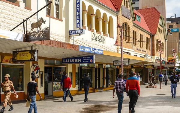Windhoek’s Independence Avenue runs through the heart of the city. ALAMY