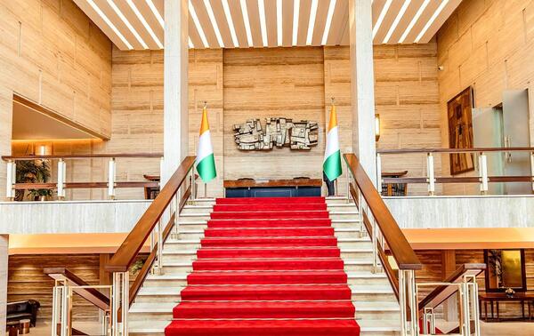 The presidential palace in Abidjan. PRESIDENCY OF CÔTE D'IVOIRE/DR
