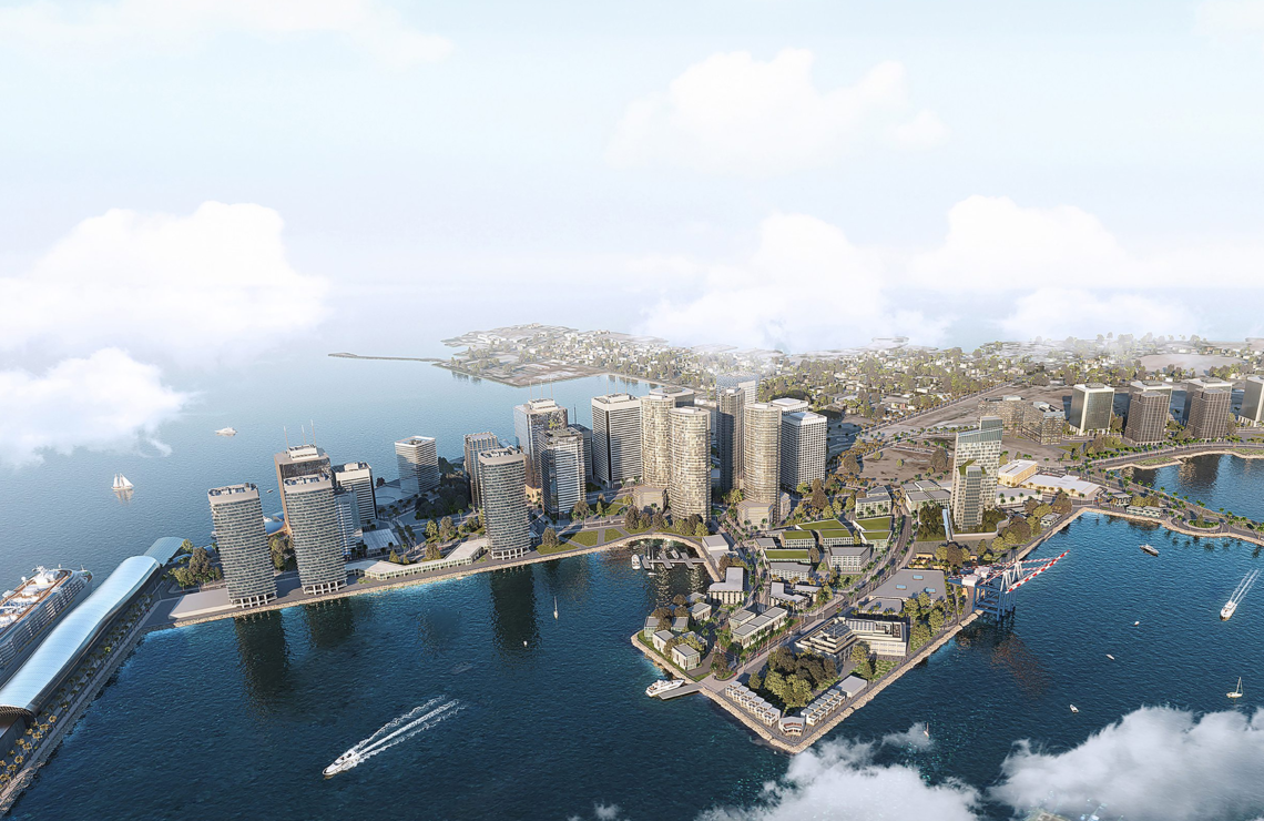 Mock-up of the planned Djibouti Business City.