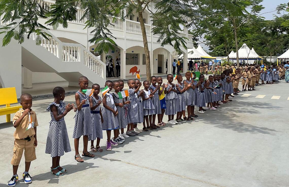 Tomorrow is now The Children of Africa school of excellence in Abobo comprises two primary schools and a nursery school. ZYAD LIMAM