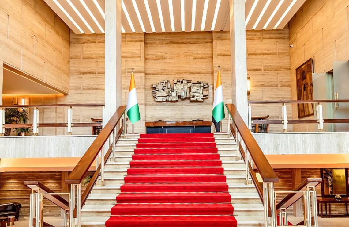 ADO's choice The presidential palace in Abidjan. PRESIDENCY OF CÔTE D'IVOIRE/DR