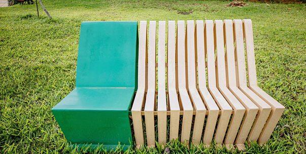 The furniture designed by the artist Jean Servais Somian. ©