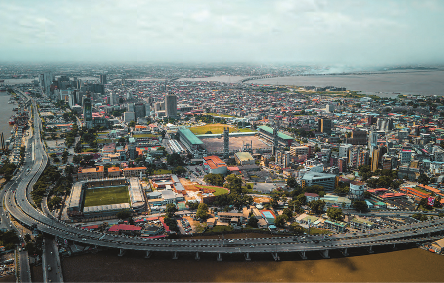The giant Lagos, which has 22 million inhabitants. SHUTTERSTOCK