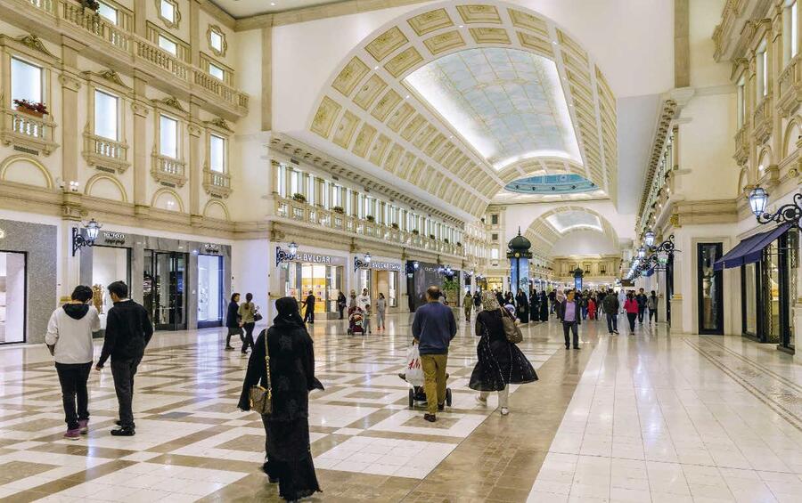 The Villaggio Mall, a luxury shopping center located in the capital. ALAMY STOCK PHOTO