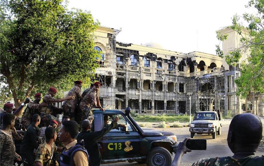 The « regular » armed forces at the presidential palace in Khartoum on 26 March 2025. XINHUA/ABC/ANDIA.FR